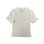White Short Sleeve Smocking Tank