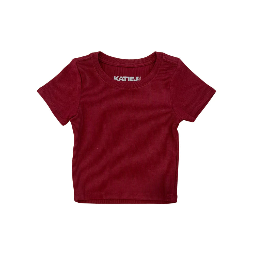 Katie J NYC Mulberry Livi Ribbed Tee