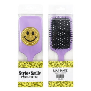 Varsity Glitter Smiley Face Brush