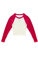 Rowan Long sleeve Raglan Tee Raspberry