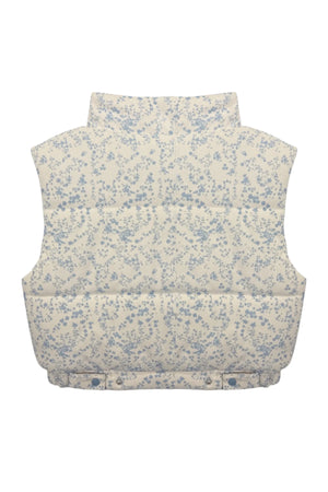 Katie J NYC Glacier Bloom Snowy Corduroy Puffer Vest
