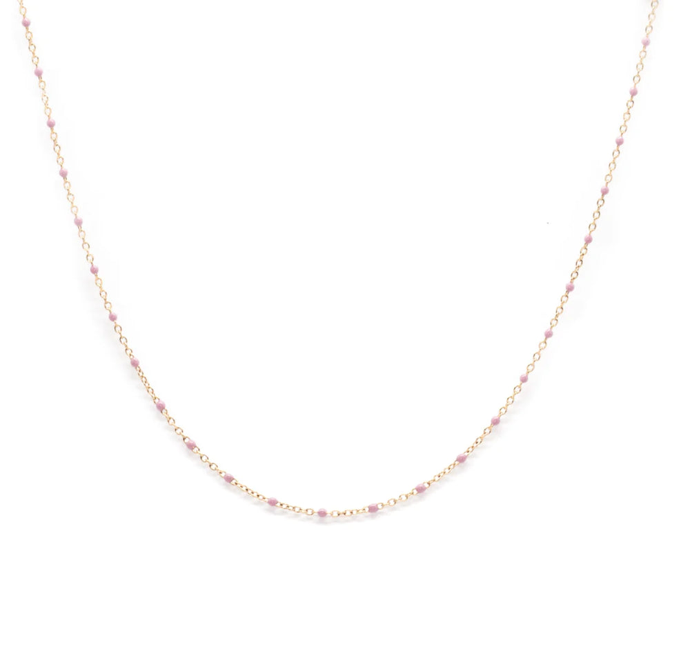 Pink Sweet Dots Sterling Silver Necklace