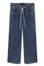 Katie J NYC Tribeca Medium Wash Wideleg Jeans