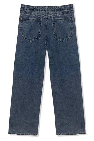 Katie J NYC Tribeca Medium Wash Wideleg Jeans