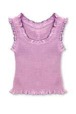 Katie J Helena Solid Smocked Tank Top