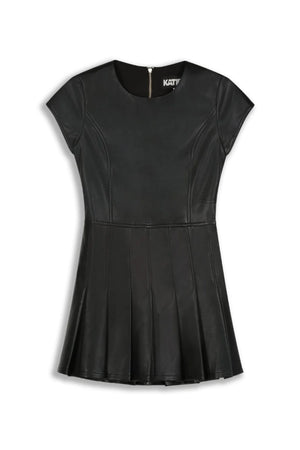 Black Vegan Leather Eddie Dress