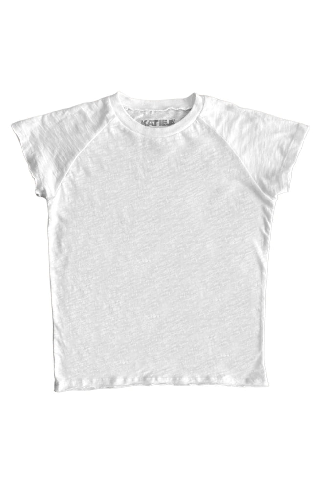 White Cotton Slub Penny Tee