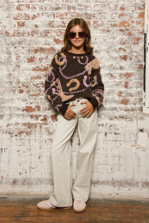 Wild West Intarsia Crew Sweater