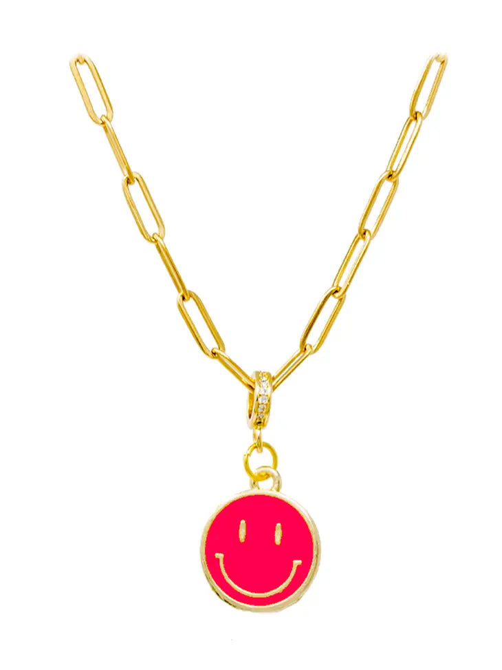 Smiley Face Paperclip Necklace