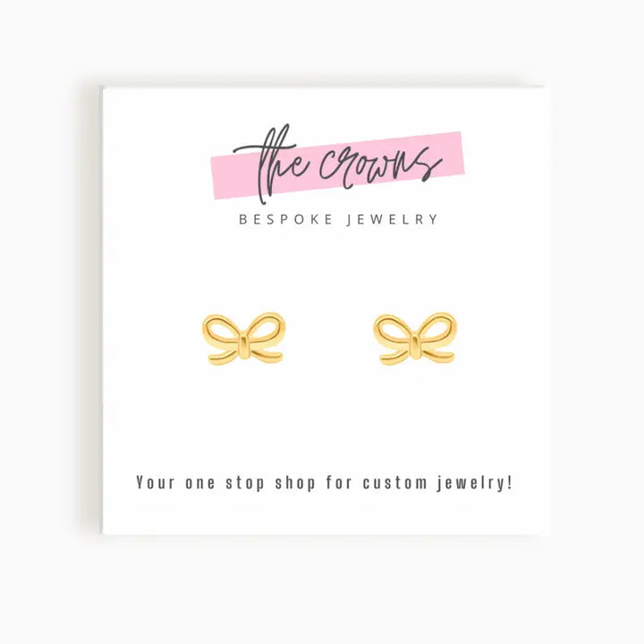 Gold Bow Earrings