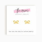 Gold Bow Earrings