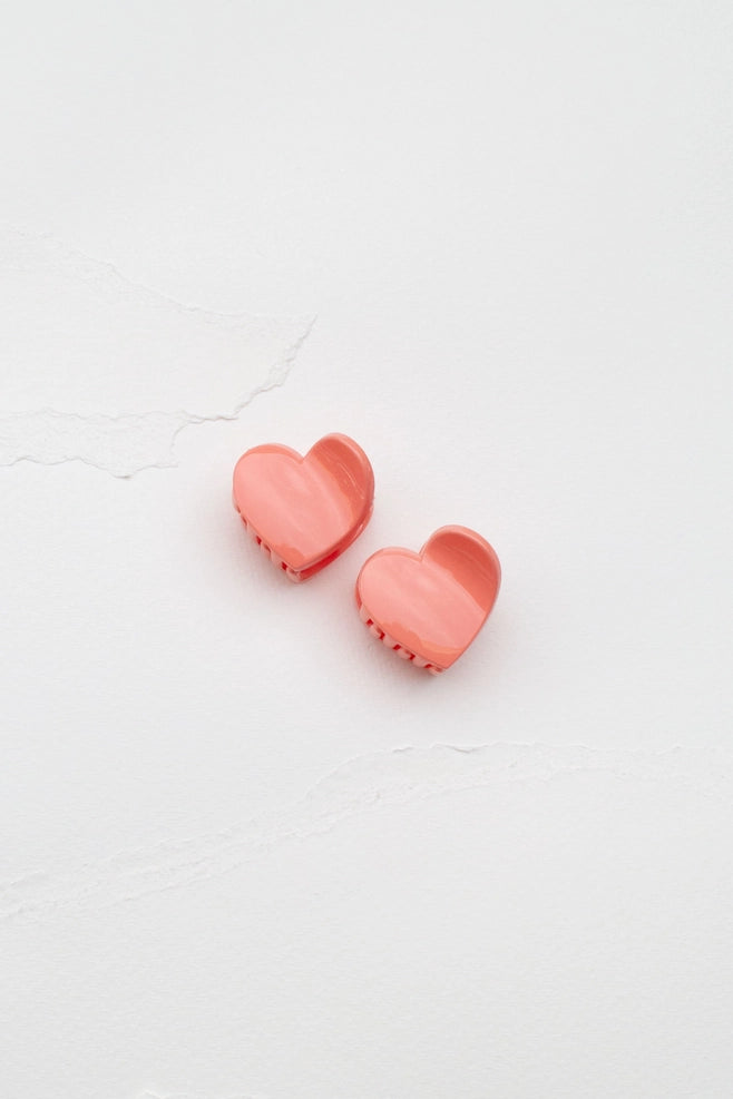 Candy Hearts Hair Clip Set