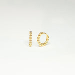 Gold Beaded Huggie Earrings