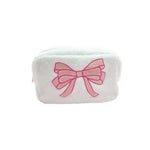 Pink Bow Terry Pouch