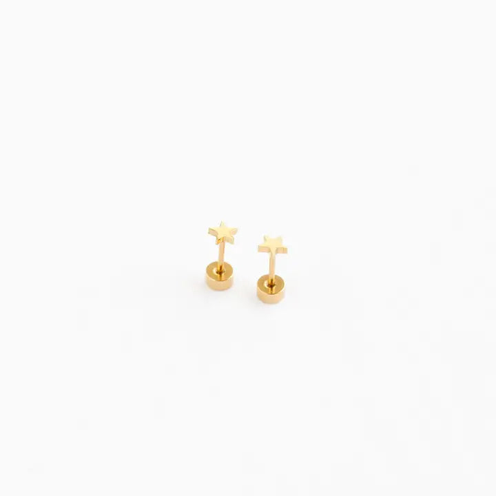 Mini Gold Star Earrings