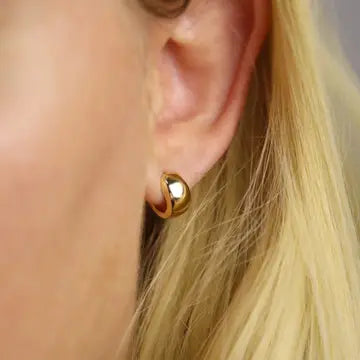 GoldFi Clicker Hoop Earrings