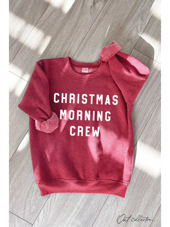 Cranberry Heather Christmas Morning Crew Sweatshirt