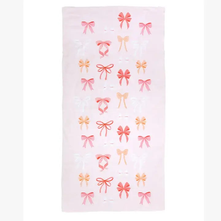 Pink Ribbon Bow Pool Towel