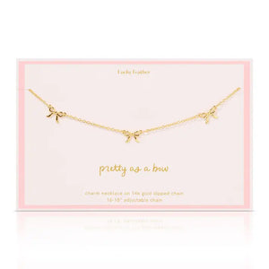 Beautiful Bows Gold Necklace