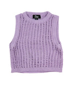 Lavender Open Knit Vest