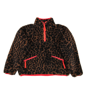 Katie J NYC Leopard Milly Quarter Zip Jacket