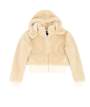 Katie J NYC Natural Sherpa Paddy Jacket