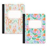 Rainbow Abstract Composition Book Duo