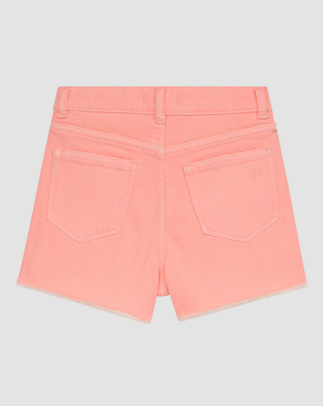 DL 1961 Lucy Hi-Rise Shorts- Neon Pink