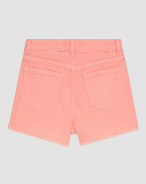 DL 1961 Lucy Hi-Rise Shorts- Neon Pink