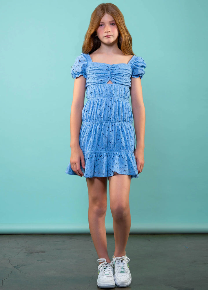 Raquel Blue Key Hole Dress