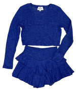 Royal Blue Rib Skort