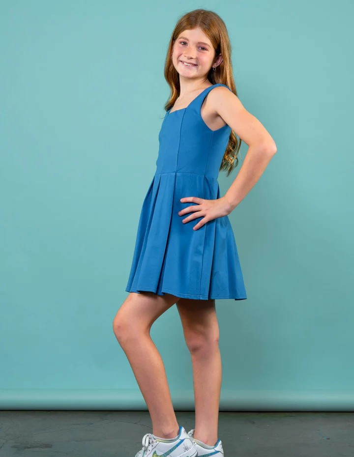 Betty Blue Pleated Dress