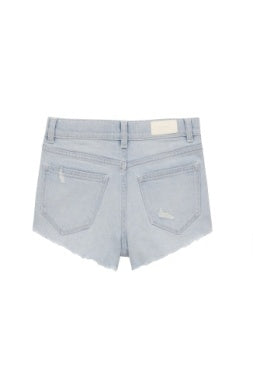 
                
                    Load image into Gallery viewer, Poolside Hi-Rise Distressed Frayed Lucy Shorts
                
            