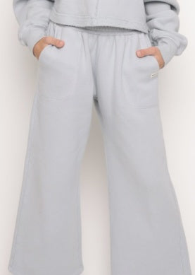 Silver Cloud Cotton Fleece Wide Leg