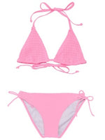 Snapper Rock Pink Shirred Triangle Bikini