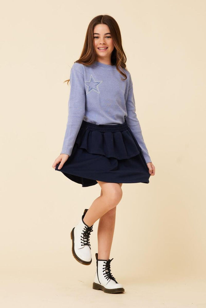 Navy Layered Skirt