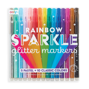 Rainbow Sparkle Glitter Markers