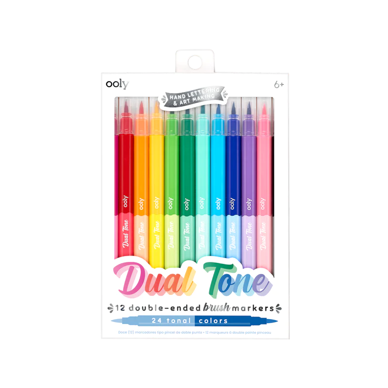 Dual Tone Double Ended Brush Marker