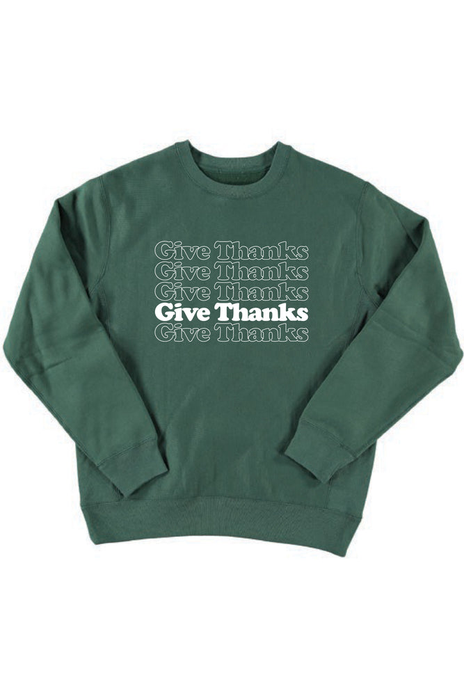 Give Thanks Sweatshirt-Emerald