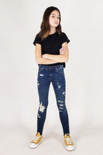 Tractr Destructed Weekender Indigo Jeans