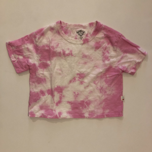 Short Sleeve Tie Dye Crop Tee