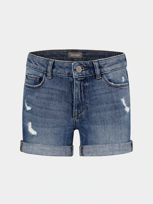 DL 1961 Piper Cuffed Jean Shorts- Dorado