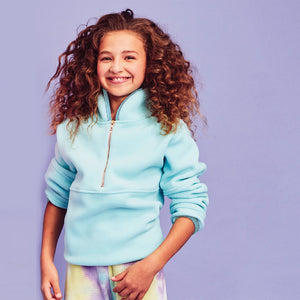 Aqua Half-Zip Pullover