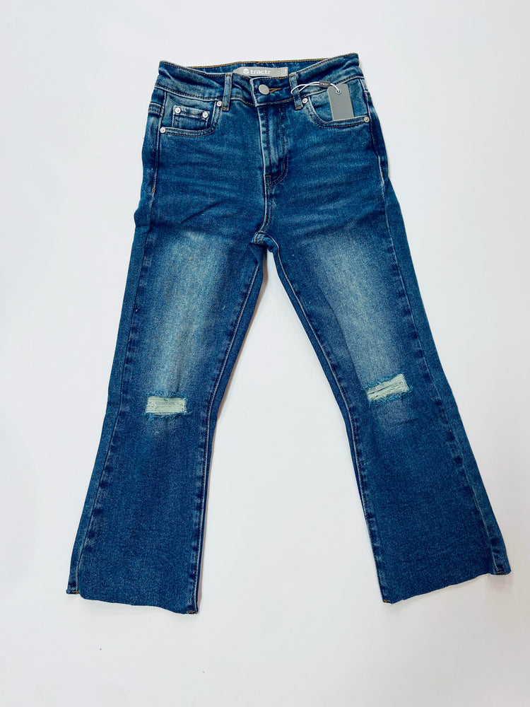 Tractr High Waisted Crop Flare Jeans