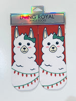 Llama Holiday Ankle Socks