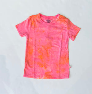 Neon Pink Tie Dye Old School S/ Tee