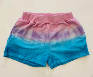 Pink Tie Dye Stripe Shorts