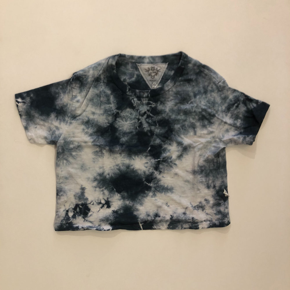 Short Sleeve Tie Dye Crop Tee