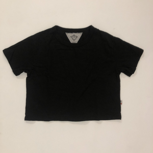 Short Sleeve Boxy Crop Top Basic Tees- 2 colors