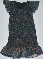 Black Ombre Floral Dress